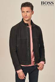 Mens Boss Brown Nubuck Leather Jacket Brown Leatherjacketsformengrey Leather Jacket Men Nubuck Leather Jackets