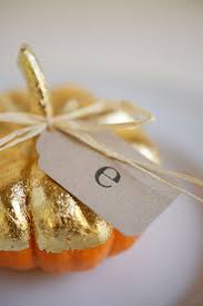 Gilded Harvest Place Cards Decoration Citrouille Citrouilles D Automne Et Decoration Saisonniere