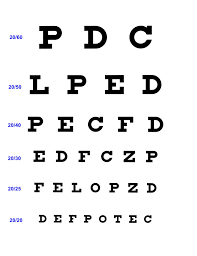 20 Described Printable Eye Chart Vision Test