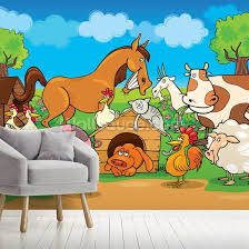 The farm animals printable is a fun little game to do with any toddler or young child! Farm Animals Wallpaper Wallsauce No
