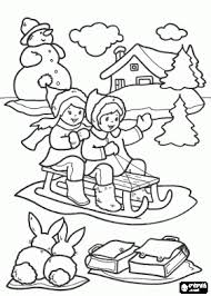 Children Enjoying The Christmas Holidays Are Playing In The Snow Coloring Page Christmas Coloring Pages Coloring Pages Christmas Colors