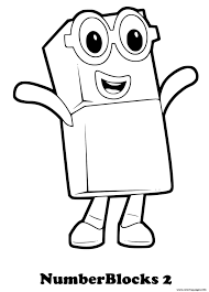 Get all high resolution printables in our members area as well as many more amazing printables. Numberblocks 2 Two Coloring Pages Printable