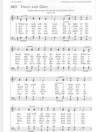 Tune Trust And Obey Hymn Music Gospel Song Lyrics Hymns Lyrics