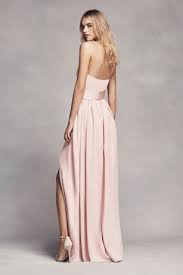 White By Vera Wang Long Strapless Bridesmaid Dress David S Bridal Davids Bridal Bridesmaid Dresses Vera Wang Bridesmaid Dresses Charmeuse Bridesmaid Dress