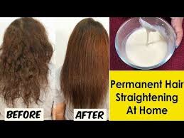 Permanent Hair Straightening At Home Re Bonding Style Straight Hair At Home Na Straighten Hair Without Heat Straightening Natural Hair Straightening Curly Hair