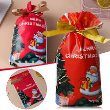 Lokieas 50pcs Christmas Drawstring Bag Candy Bags Treat Bags with  Drawstring Cookie Bags - Walmart.com