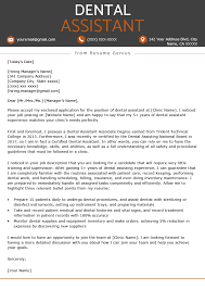 Dental Assistant Cover Letter Example Resume Genius