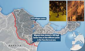 Find all the transport options for your trip from ceuta border fence to casares right here. Moment 500 Refugees Storm 20 Foot Spanish Fence Daily Mail Online