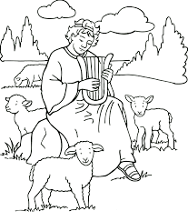 David the young shepherd coloring page. David Coloring Pages David Bible Printables King David Biblekids Coloring Home