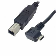 Cy 90 Degree Left Or Right Angled Micro Usb Otg To Standard B Type Printer Scanner Hard Disk Cable Micro Usb Otg Printer Scanner