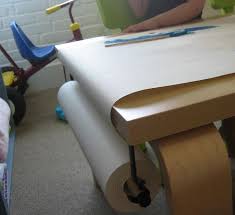 Mounting The Ikea Paper Roll To A Table Art Table Art Studio Storage Playroom