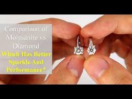 moissanite vs diamond side by side comparison of performance