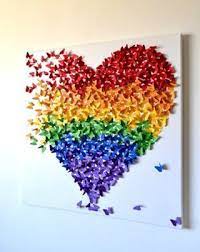 8 Rainbow Decor Ideas To Celebrate Pride Month 2016 Rainbow Crafts Rainbow Decorations Butterfly Wall Art