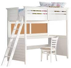 Sold and shipped by max & lily. Wood Twin Size Loft Bed With Desk White Transitional Loft Beds By Benzara Woodland Imprts The Urban Port 313864 Houzz
