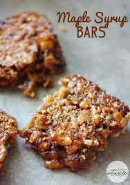 Maple Syrup Bars Recipe Maple Recipes Maple Syrup Recipes Desserts