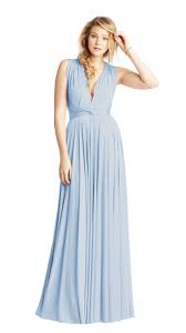 Baby Blue Twobirds Ballgown Multiway Convertible Wrap Dresses For Bridesmaids Chiffon Dress Long Nontraditional Wedding Dress Maxi Dress Evening