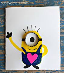 Minion made with cricut cartridges.simply charmed, everyday paper dolls, create a critter and birthday cakes.took me a while to how to create minion gift bags. You Re One In A Minion Card Idea Crafty Morning