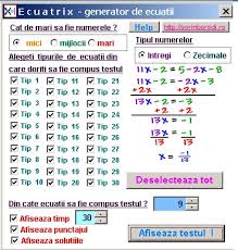 Sisteme liniare de 3 ecuatii cu 3. E C U A T R I X Generator De Ecuatii De A Valma