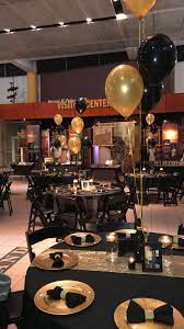 Black And Gold Table Decor Gold Birthday Party 80th Birthday Party Birthday Party Decorations