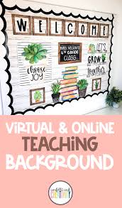 Farmhouse Distance Learning Backdrop Decor In 2020 Teaching Classroom Digital Learning Classroom Kindergarten Classroom Decor