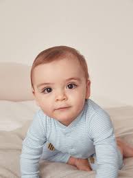 Buy The White Company Blue 100% Cotton Bees Knees Henley Sleepsuit from the  Next UK online shop