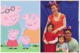 Willbond pig costume set tutu skirt costume set animal fancy costume kit accessories pig ears nose tail bow tie tutu skirt for kids. Peppa Pig Family Costumes Diy Peppa Pig Costume Pig Costume Diy Peppa Pig Birthday Party Decorations