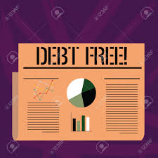 handwriting text writing debt free conceptual photo does not