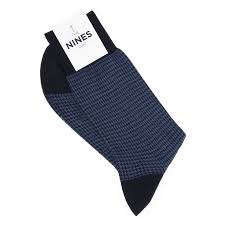 Disponibles en plus de 60 couleurs. Chaussettes Fil D Ecosse Bleu Marine A Motif Pied De Poule Bleu