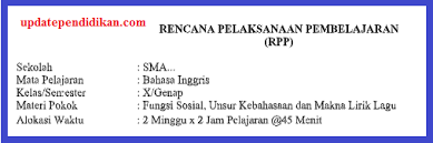 Rpp Bahasa Inggris Kelas X K13 Semester 2 Tahun 2019