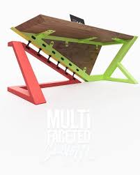 Beautiful From Every Angle Being Multi Faceted In Business Is Essential To Success Multi Faceted Desk Custom Table Industrial Design Furniture Furniture