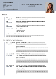 Descrierea personală scurtă și descrierea profesională. Formate Moderne De Cv Curriculum Ro
