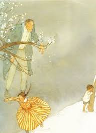 The Selfish Giant By Oscar Wilde Illustrated By Lisbeth Zwerger Fairytale Illustration Illustration Illustration Art