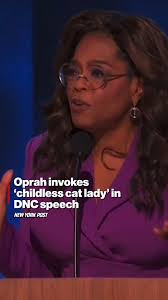 Oprah invokes ‘childless cat lady’ in DNC speech