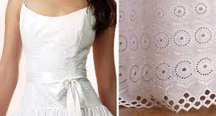 Bride Chic Cotton Goes Bridal Cotton Wedding Dresses Eyelet Wedding Dress Modern Wedding Dress
