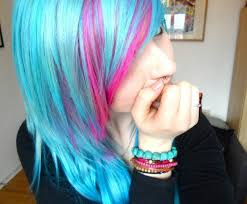 Turquoise And Pink Hair Blue Tips Hair Brown Scene Hair Scene Hair Colors