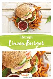 Linsen Burger Veganes Rezept Simply V Rezept Linsen Burger Rezepte Vegetarische Hauptgerichte