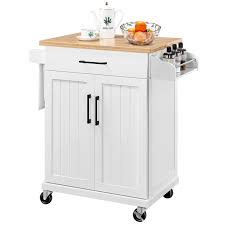 Rolling kitchen island cart white icon png location. Alden Design Rolling Storage Kitchen Cart With Pull Out Drawer White Walmart Com Walmart Com