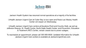 He can't put any weight on his rapidly swelling ankle, and he is sweating and crying in pain. Uhealth Jackson Urgent Care At Cutler Bay Home Facebook