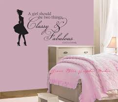 Classy And Fabulous Wall Decal Coco Chanel Wall Quote Girls Room Wall Decal Via Etsy Girls Bedroom Vintage Wall Quotes Girls Room Girl Bedroom Walls