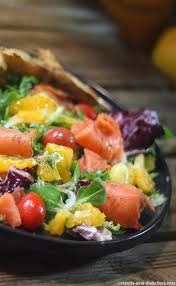 Salade Fraicheur Au Saumon Et Agrumes Recette Salade Saumon Recette Salade Recette Salade Ete