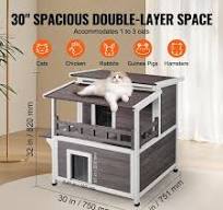 SKYSHALO Outdoor Cat House Weatherproof 30 in. L x 30 in. W ...