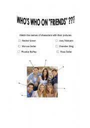 It's like the trivia that plays before the movie starts at the theater, but waaaaaaay longer. Friends Tv Series Esl Worksheet By Logon
