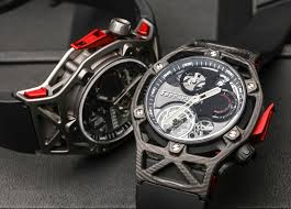 Peek carbon fiber with titanium screws, 45 mm. Hublot Techframe Ferrari 70 Years Tourbillon Chronograph Watch Hands On Ablogtowatch