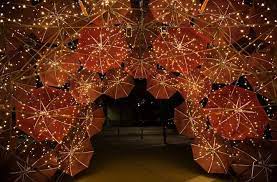 Sparkling Umbrellas Provide Perfect Little Escape In Sydney Umbrella Decorations Fairy Lights Light Art