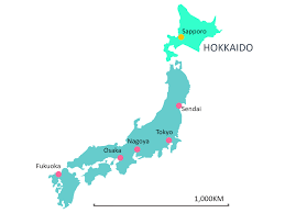 Cities, places, streets and buildings on the sattellite photo map. Info Hokkaido Hokkaido Private Adventure