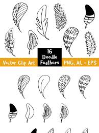 Bird Feather Clipart Black And White 16 Doodle Feathers Clipart In 2020 Clip Art Doodles How To Draw Hands