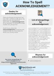 How To Spell Acknowledgement And How To Misspell It Too Spellcheck Net