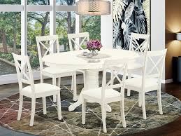 Yaheetech dining chairs high back pu leather dining room chairs upholstered dining side chairs with metal legs home kitchen furniture modern set of 2, white 4.4 out of 5 stars 172 $135.99 $ 135. Buy East West Furniture Avbo7 Lwh Lc 7 Piece Kitchen Table Set Faux Leather Dining Room Chairs Hardwood Butterfly Leaf Pedestal Small Dining Table And Linen White Finish Frame Online In Turkey B07hnwnxfw