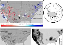 Showing the different temperate grasslands ecoregions of the great plains in territory claimed by the united states. An Updated Stress Map Of The Continental United States Reveals Heterogeneous Intraplate Stress Nature Geoscience