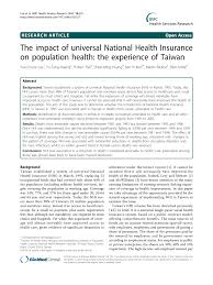 Impact health, providing physiotherapy in the bonnyville, st. Pdf The Impact Of Universal National Health Insurance On Population Health The Experience Of Taiwan